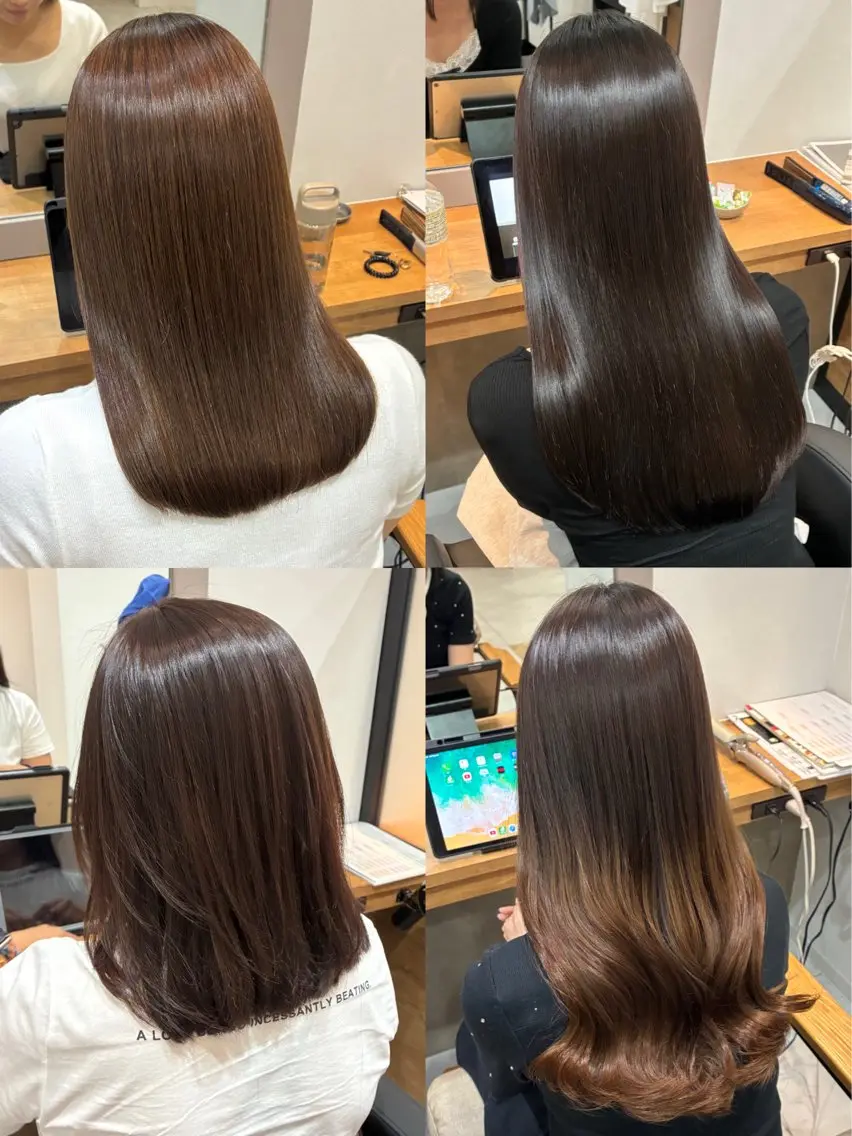 セミロング 縮毛矯正 カット 縮毛矯正 柴田真衣 /ナチュラル/半個室のヘアスタイル