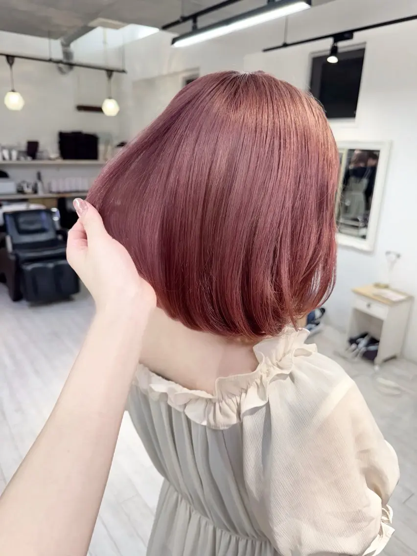 ミディアム カラー ヘアカラー 🍓艶モテ暖色カラー 🎀mayu🍓のヘアスタイル