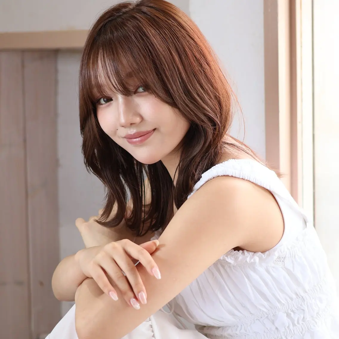 セミロング カラー カット ヘアカラー トリートメント 🌿calm🌿似合 わせ💐齋藤なな💐のヘアスタイル