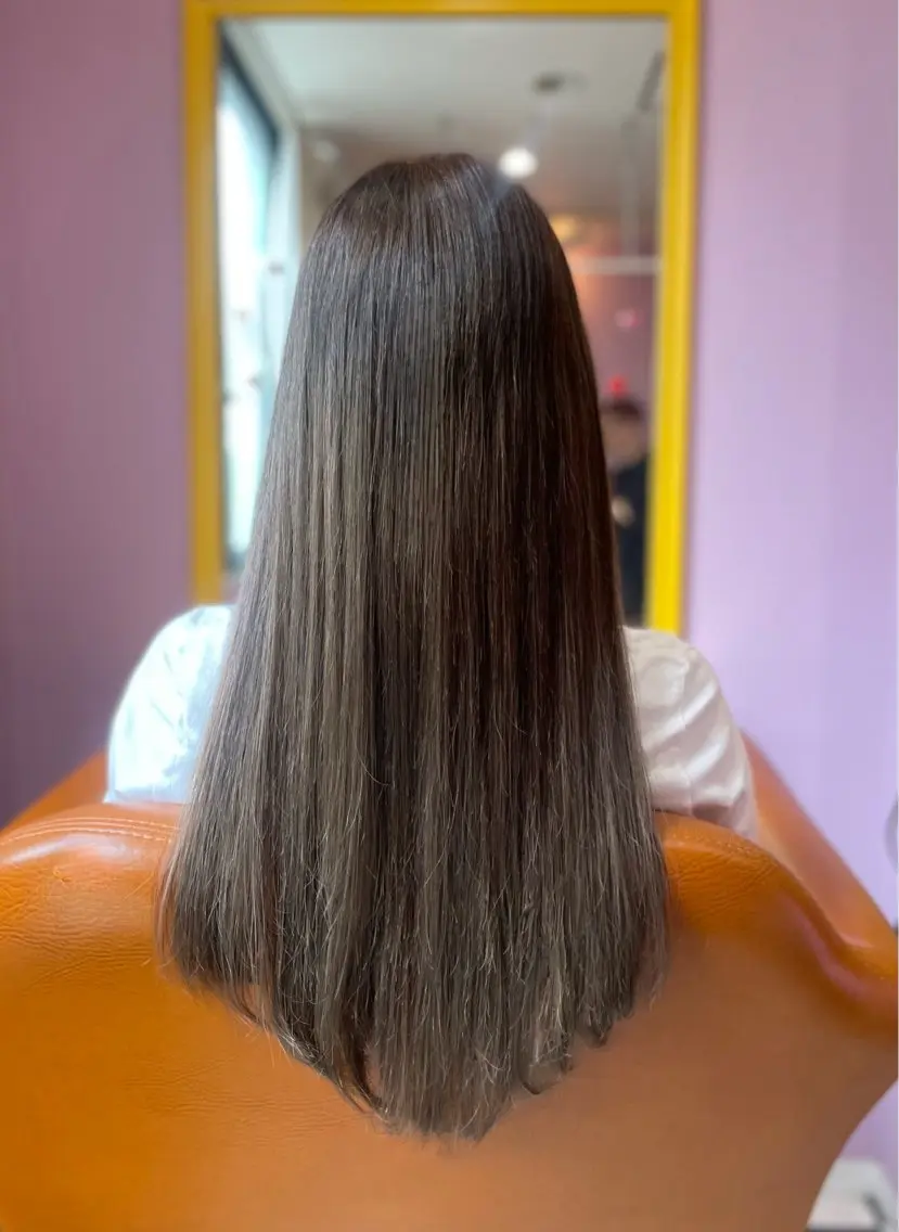 ゆか🐻 ちび編み🤍シールのヘアスタイル