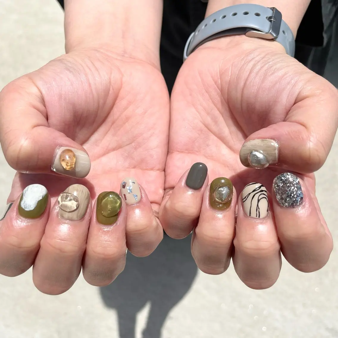 ネイル ハンドネイル Sea  nail by emaのネイルデザイン