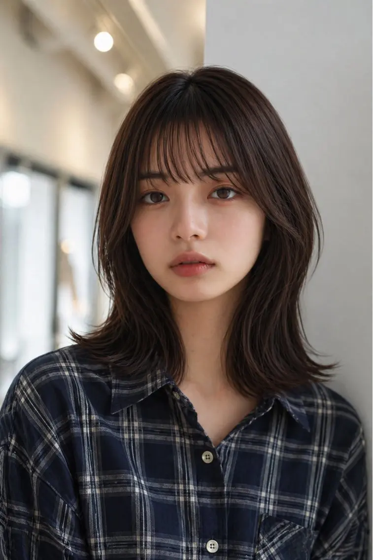 ミディアム ショートボブ ボブ ハイライト 髪質改善 レイヤーカット カット ヘアカラー トリートメント 松谷 圭のヘアスタイル