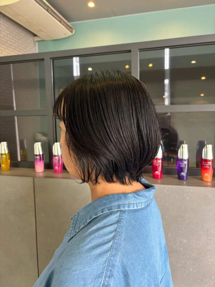 ショート ショートボブ ボブ ショートヘア カット 🫧古田 穂香🫧パーマモデルのヘアスタイル