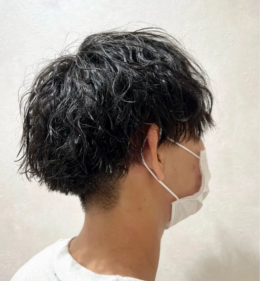 メンズカット+シャドウパーマ(くせ毛風パーマ)の写真
