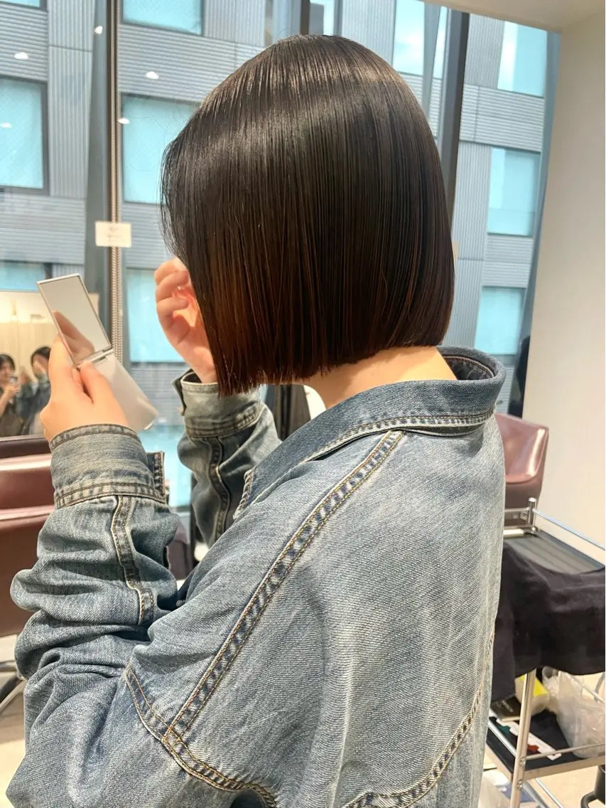 ミディアム ボブ 髪質改善 石川玲菜/ ボブ/銀座のヘアスタイル