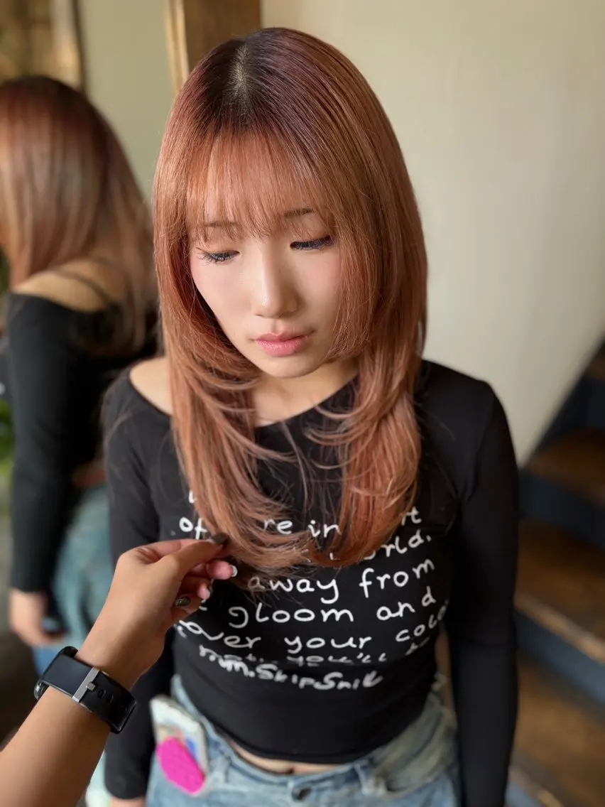 ロング 石崎 美帆のヘアスタイル