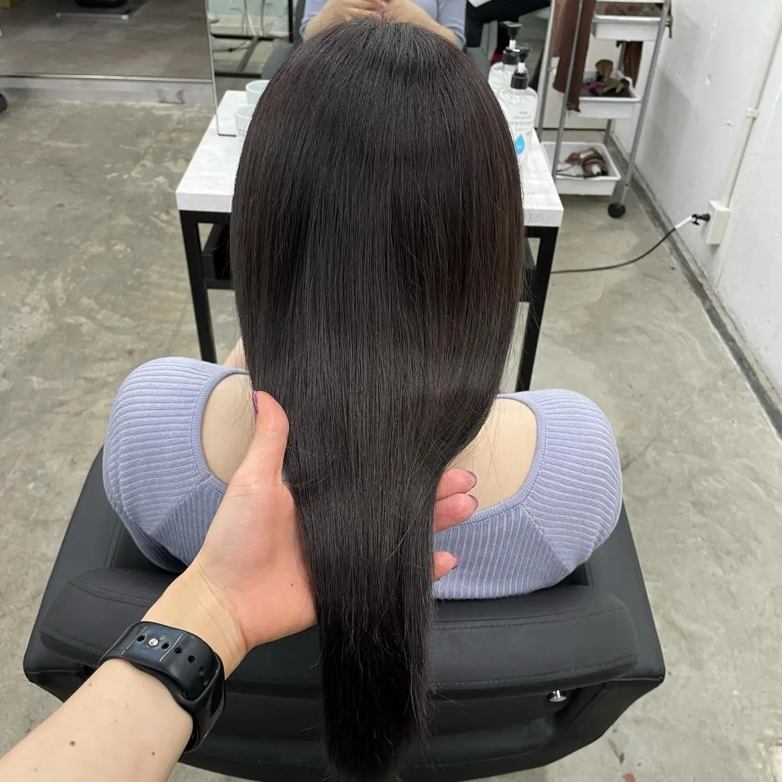 ロング カラー シールエクステ バレイヤージュ ミストバング ダブルカラー  フェイスフレーミング ヘアカラー トリートメント ヘッドスパ 🧡艶髪/エクステ 🫧🧡YUKI❄️のヘアスタイル