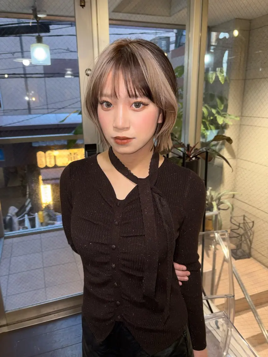 セミロング カラー ヘアカラー 心斎橋/デザインカラ ー/海外風/ナツミのヘアスタイル
