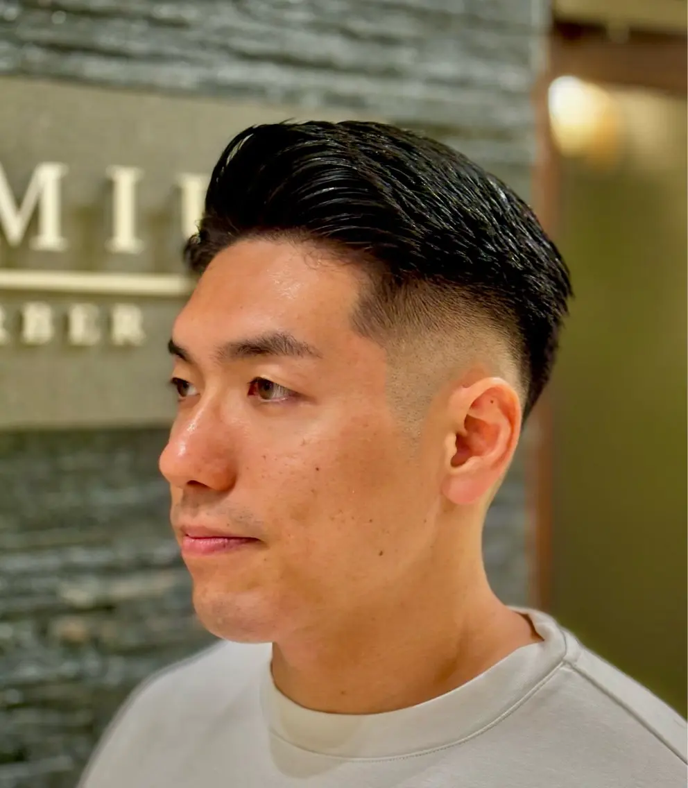 ショート メンズ フェードカット 七三 藤沼 唯斗※注意事項必読※のヘアスタイル