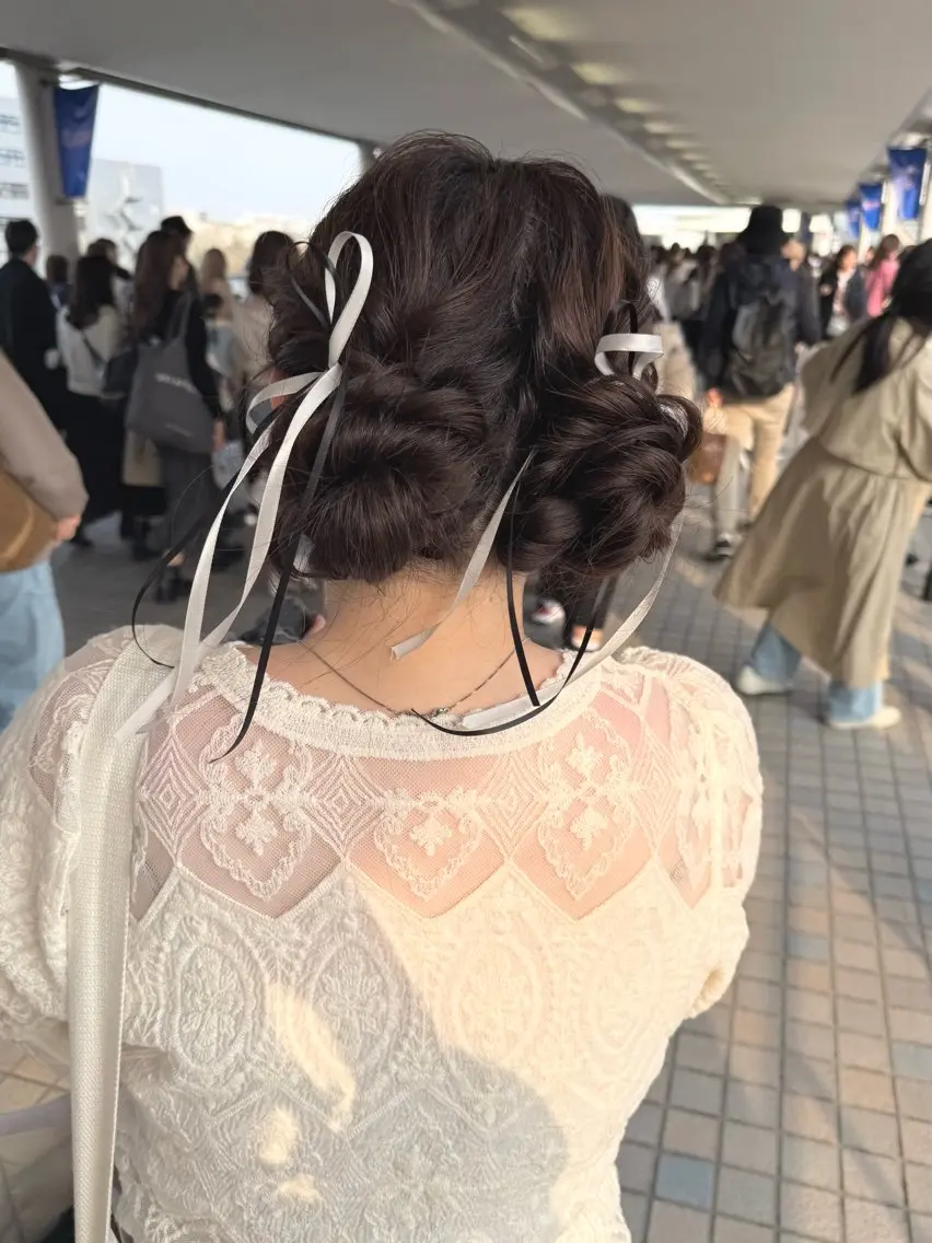 ヘアセット ¥3000 🎀｜推し活・お出かけ・参列OK◎の写真