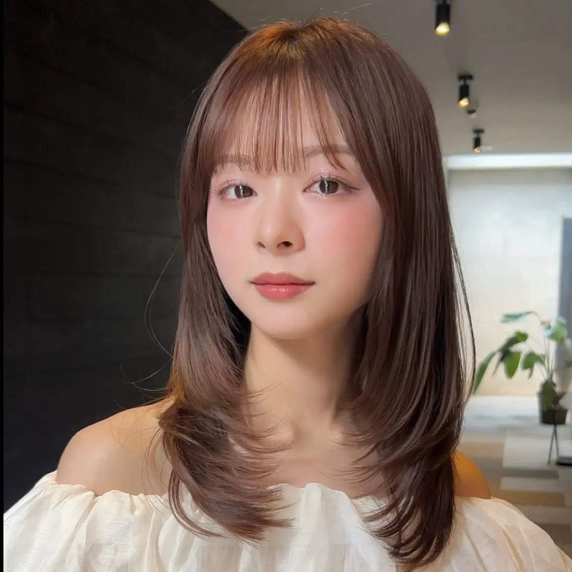 ミディアム レイヤーカット カット ヘアカラー トリートメント ヘアセット 🌸透明感/レイヤー / 栗林 彩🌸のヘアスタイル