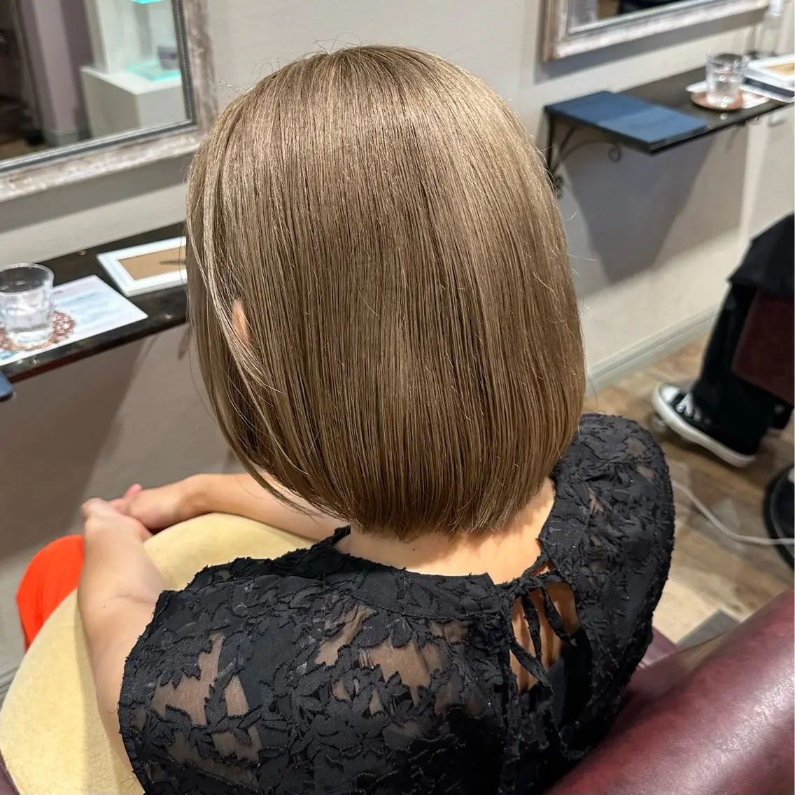 ミディアム カラー 柔らかいbeige ￤韓国￤🩰マユ🩰のヘアスタイル