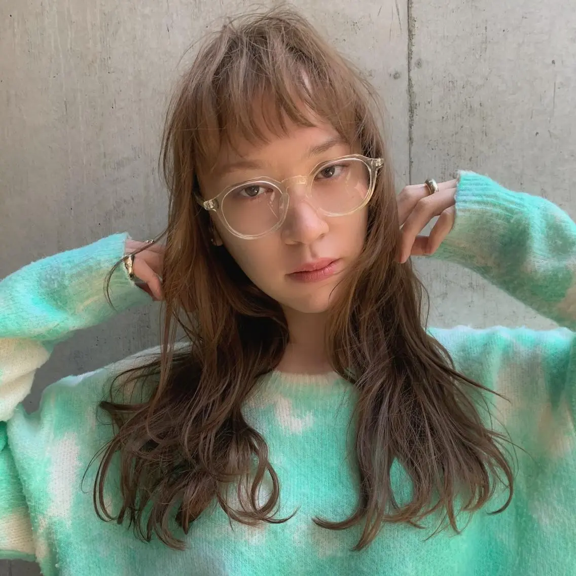 ロング 岡本 空大のヘアスタイル