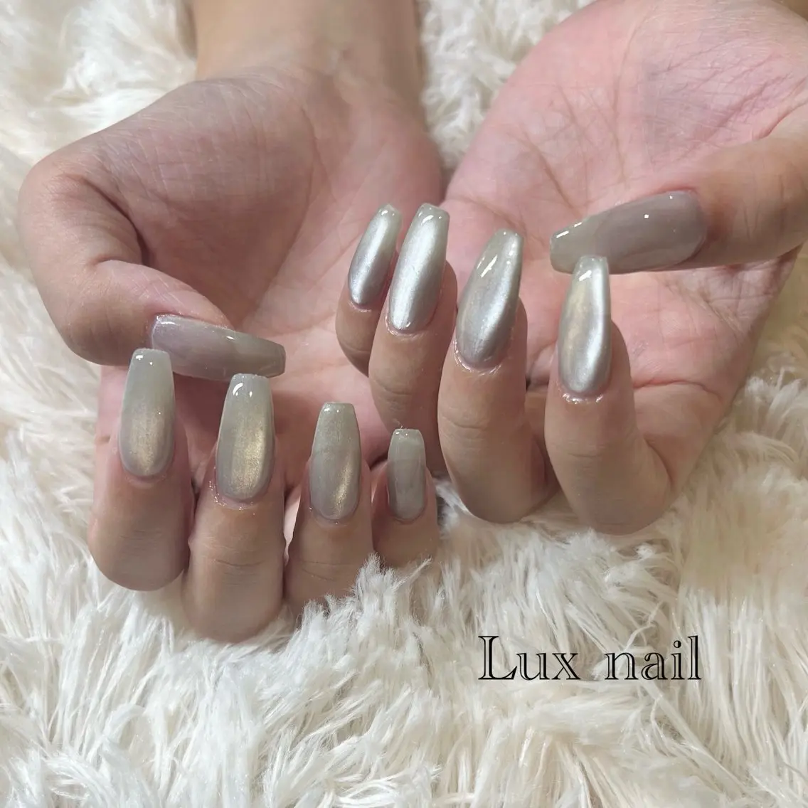 【🔰ジュニアクーポン】🎀マグネットジェル🎀全面マグorフレンチ🩵オフ込みの写真