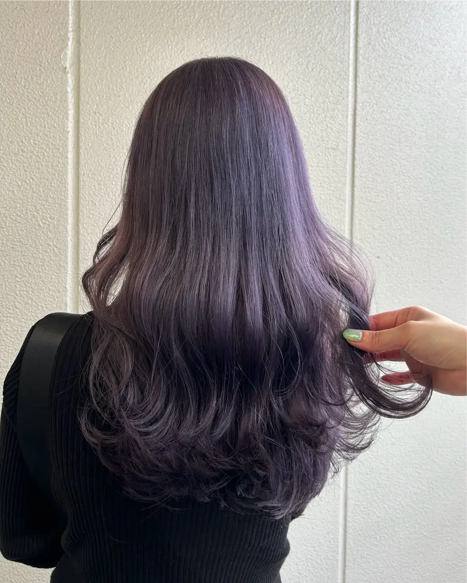 セミロング カラー ラベンダーカラー 《暖色/韓国hair 》🇰🇷桑原ユキネのヘアスタイル