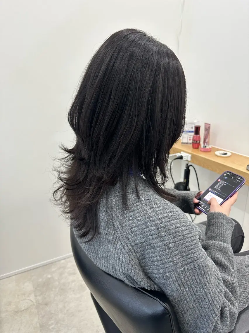 ロング カラー カット ヘアカラー トリートメント レイヤー/ナチュラル 💐nao.のヘアスタイル