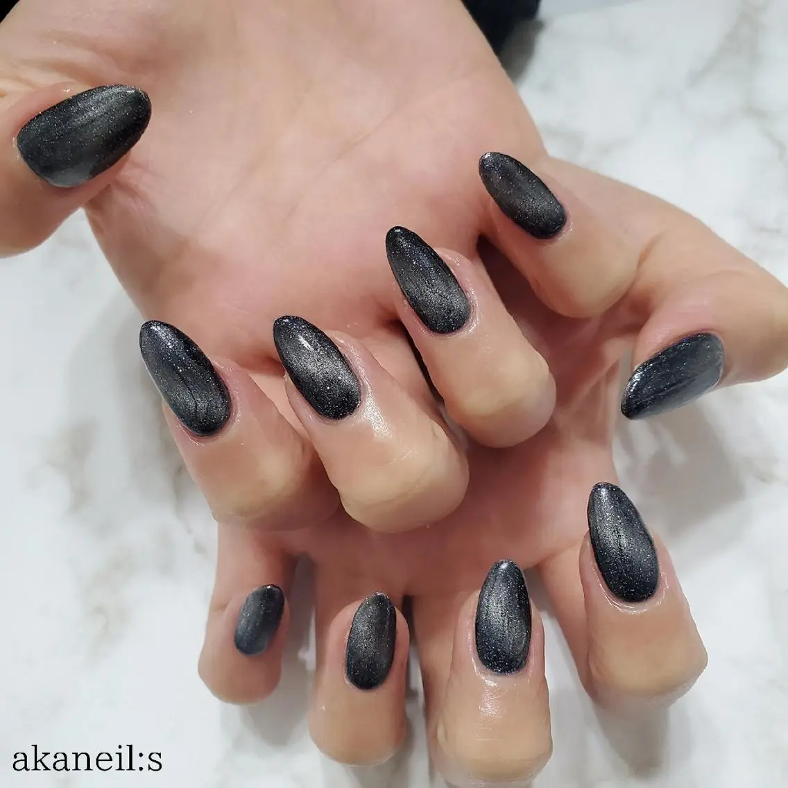 ネイル ブルー マグネットネイル 【akaneils】 アカネのネイルデザイン