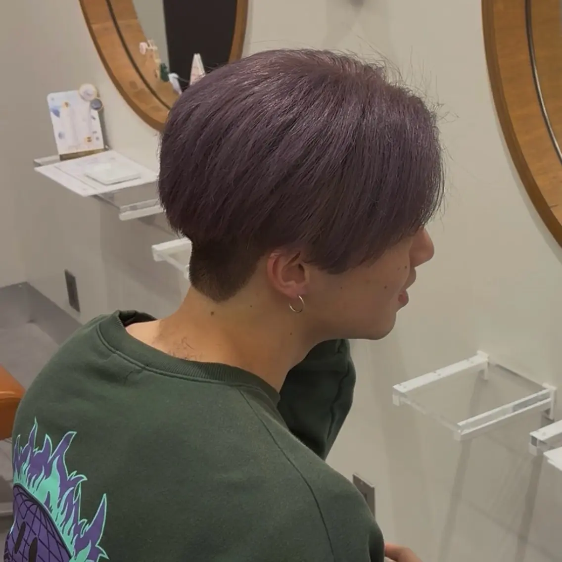 カラー ブリーチ グレージュ ラベンダーカラー ラベンダーグレージュ ラベンダーグレー カット ヘアカラー トリートメント 加藤 麻夢のヘアスタイル