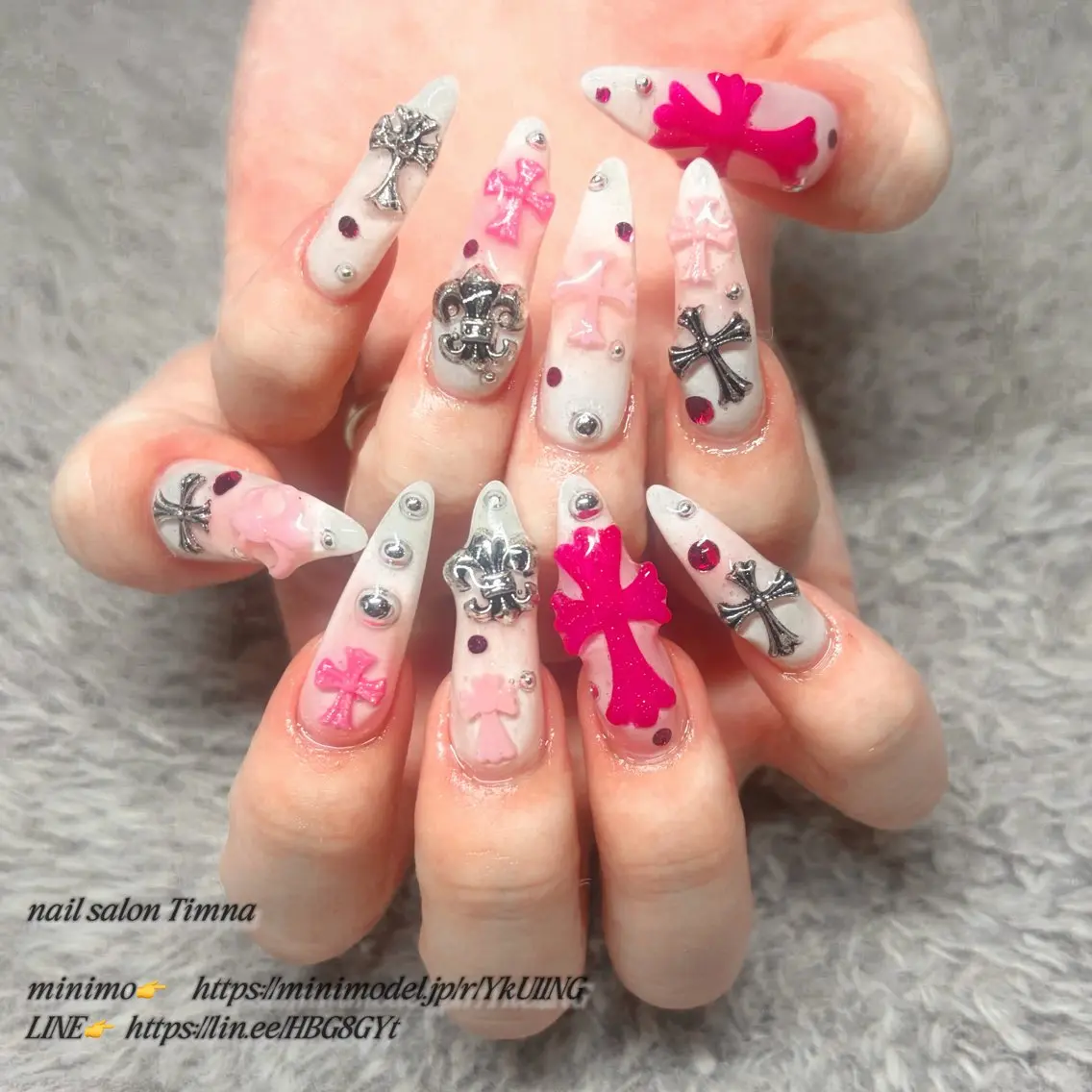 ロング ハンドネイル NAILSALON 🍔Timna🍟のネイルデザイン