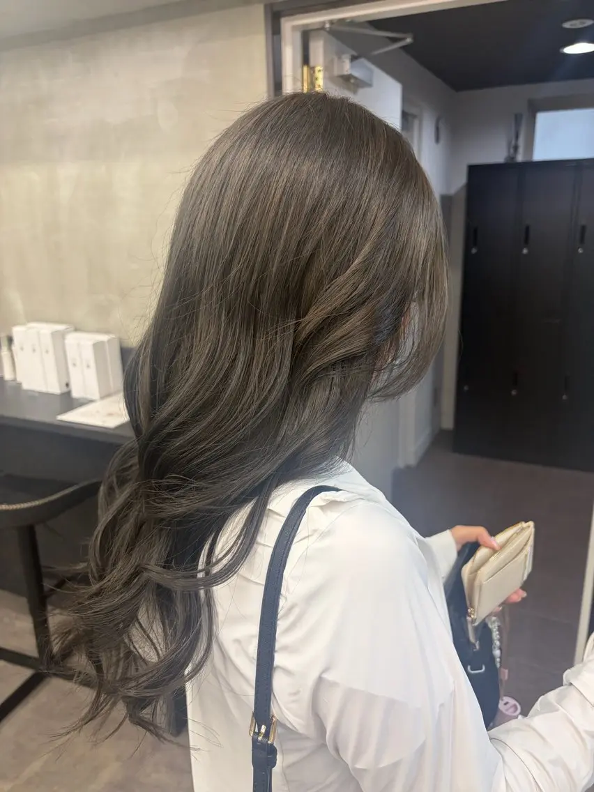 ロング カラー 透明感カラー グレージュ 名駅/艶カラー/ haruka♡のヘアスタイル