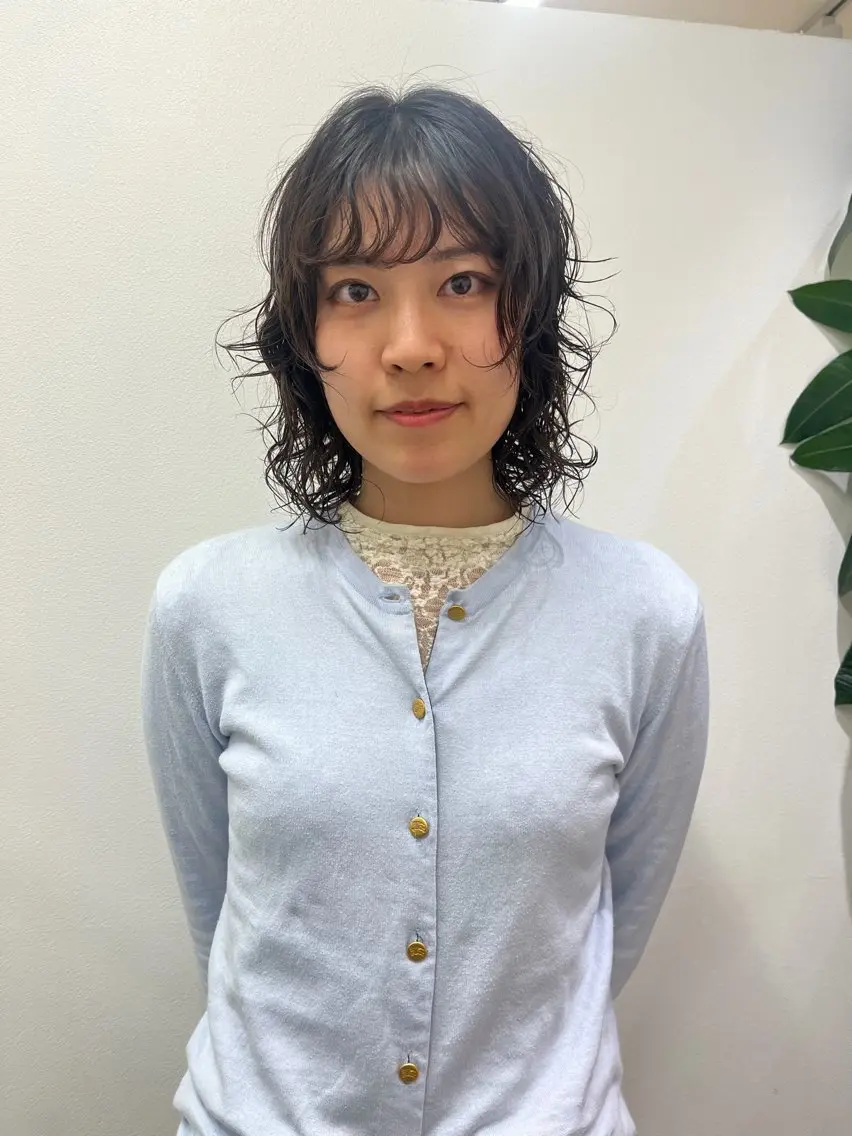 ショート パーマ カット パーマ トリートメント 松村 澪里のヘアスタイル