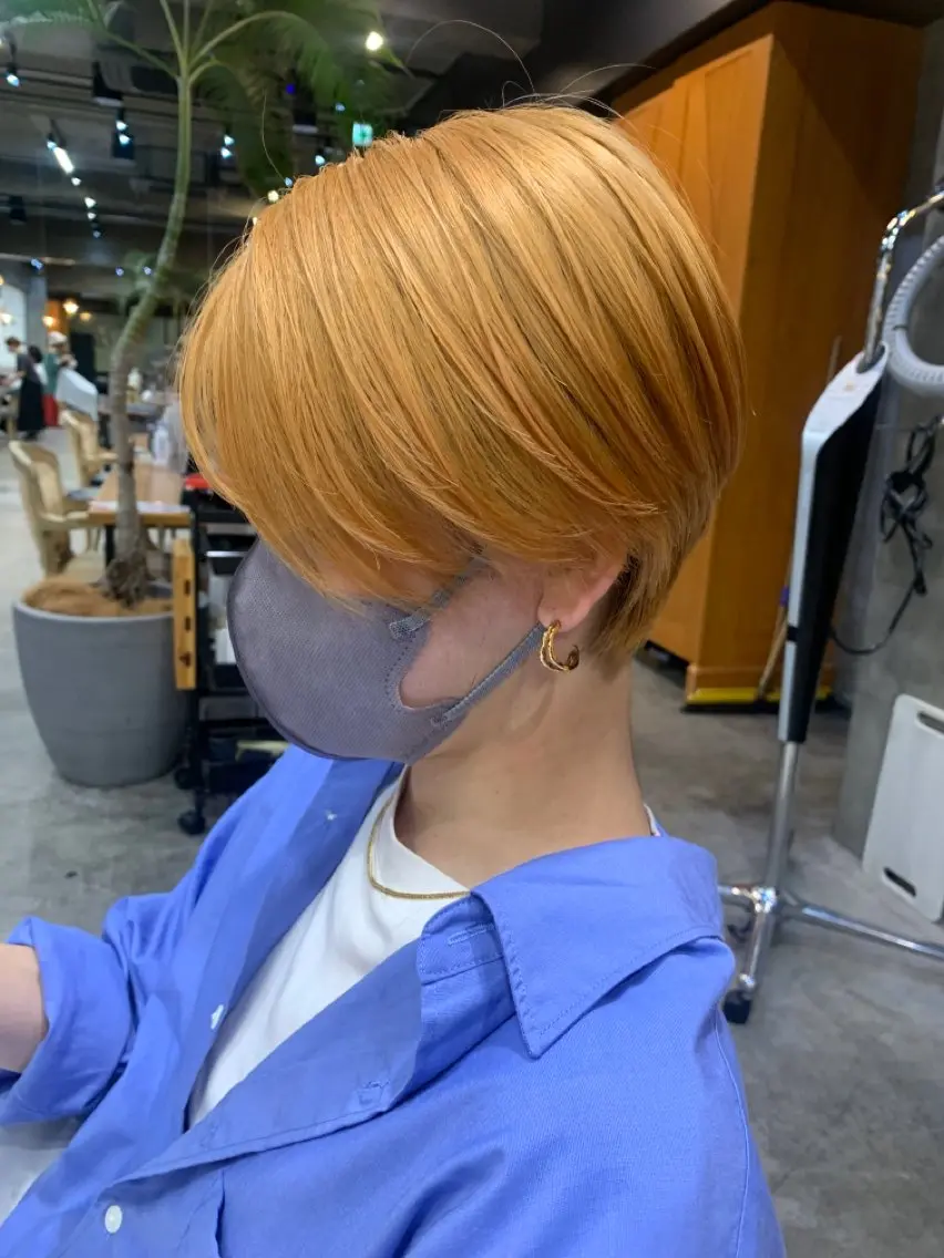 ショート カラー パーマ ヘアアレンジ メンズ くびれレイヤー/艶 カラー　MADOKAのヘアスタイル