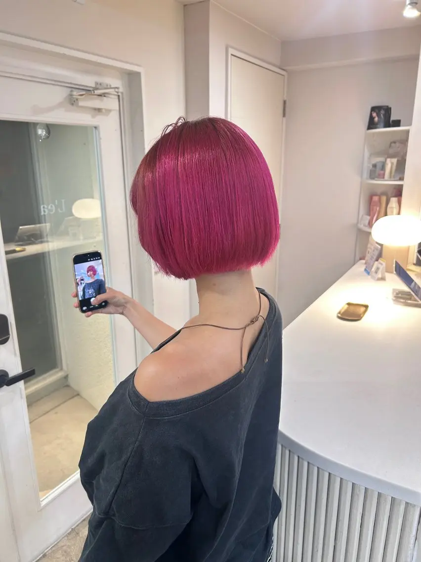 ミディアム カラー ヘアカラー sana 韓国ヘア🌿のヘアスタイル