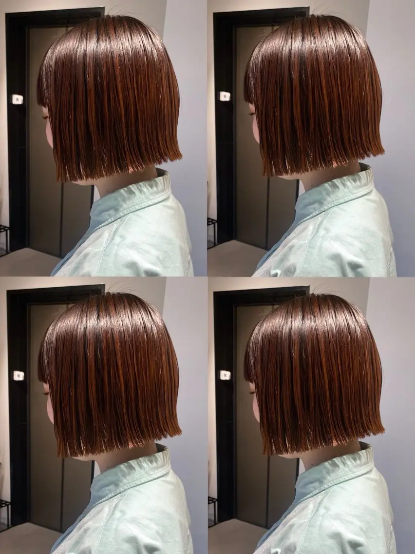 ショート カラー ブラウンカラー オレンジ オレンジブラウン カット ヘアカラー fier_umeda 梨花 rifaのヘアスタイル
