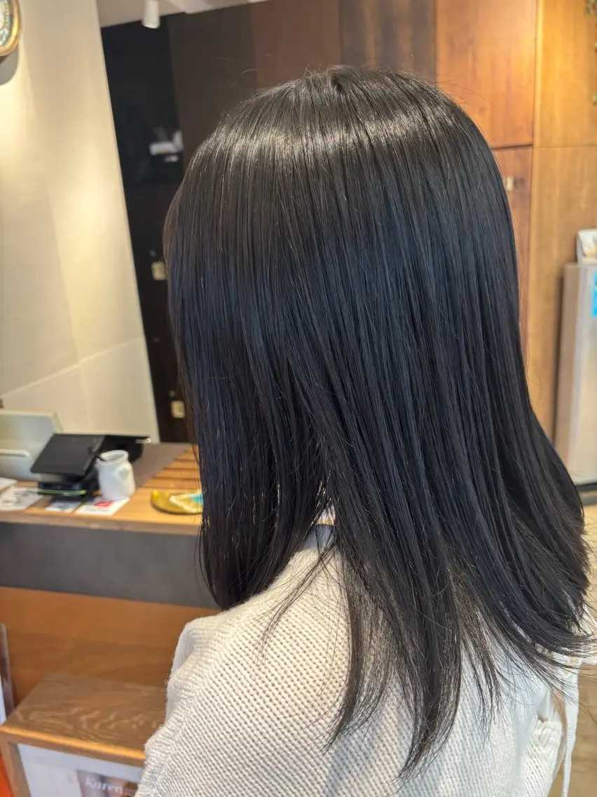 ミディアム カット ゆうこ🍀髪質改善/ ストレート/艶カラーのヘアスタイル
