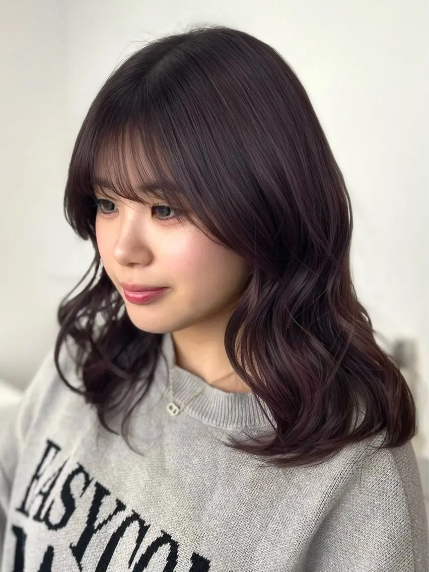 セミロング カラー ヘアカラー AYA ♡竹原 彩矢のヘアスタイル