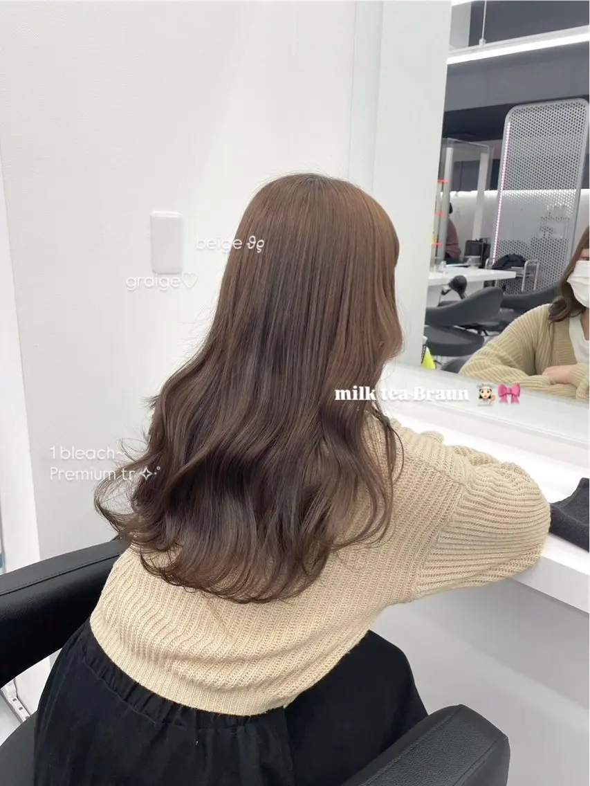 カラー ヘアカラー トリートメント 透明感ベージュ🎀 Anju/渋谷🎀のヘアスタイル