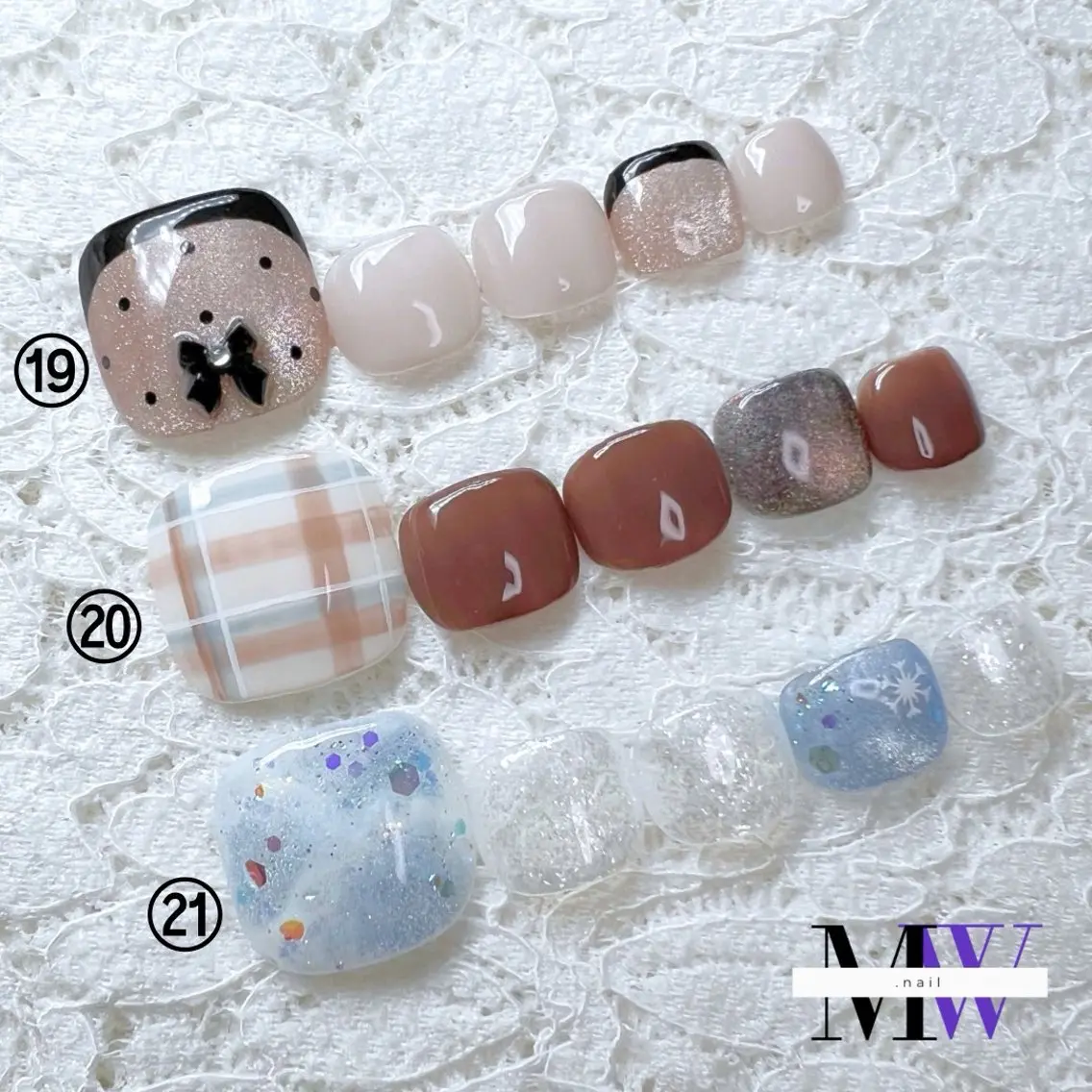 ネイル アートネイル フットネイル ジェルネイル フットネイル MW .nailのネイルデザイン