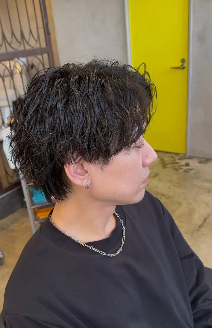 ショート パーマ メンズ メンズパーマ カット パーマ 🔥メンズ圧倒的人気 ROOOMEN松田隆のヘアスタイル