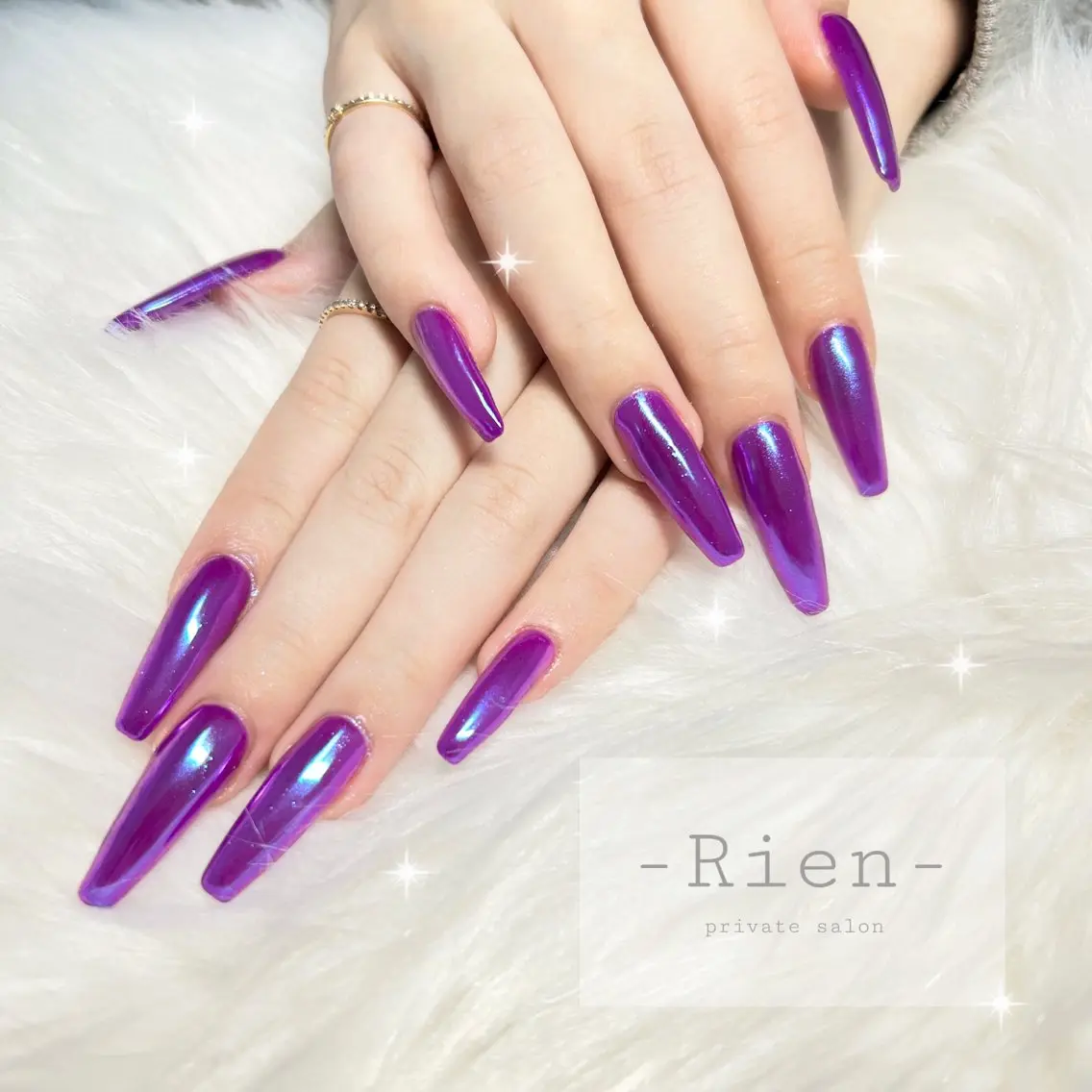 ネイル オーロラネイル ハンドネイル -Rien- プライベートサロンのネイルデザイン