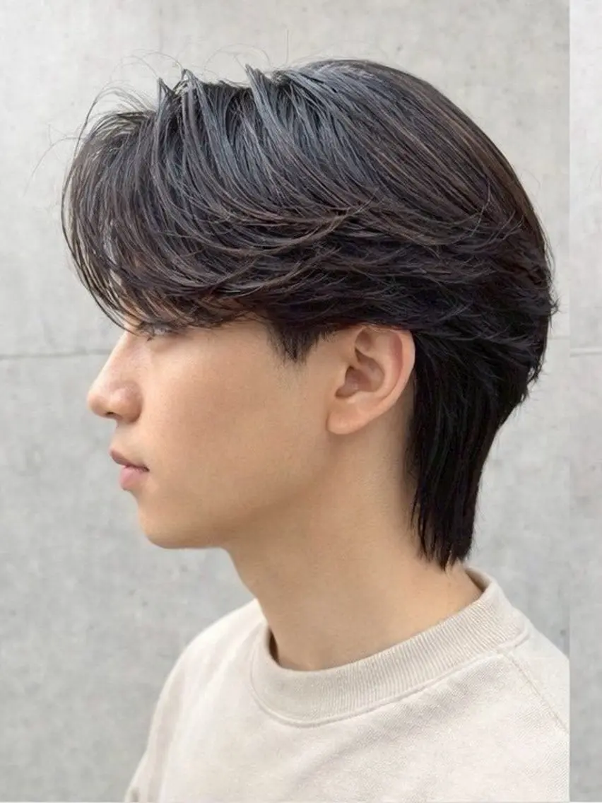 ショート パーマ メンズ カット パーマ センターパート職人 柏/メンズ/ ハルキのヘアスタイル