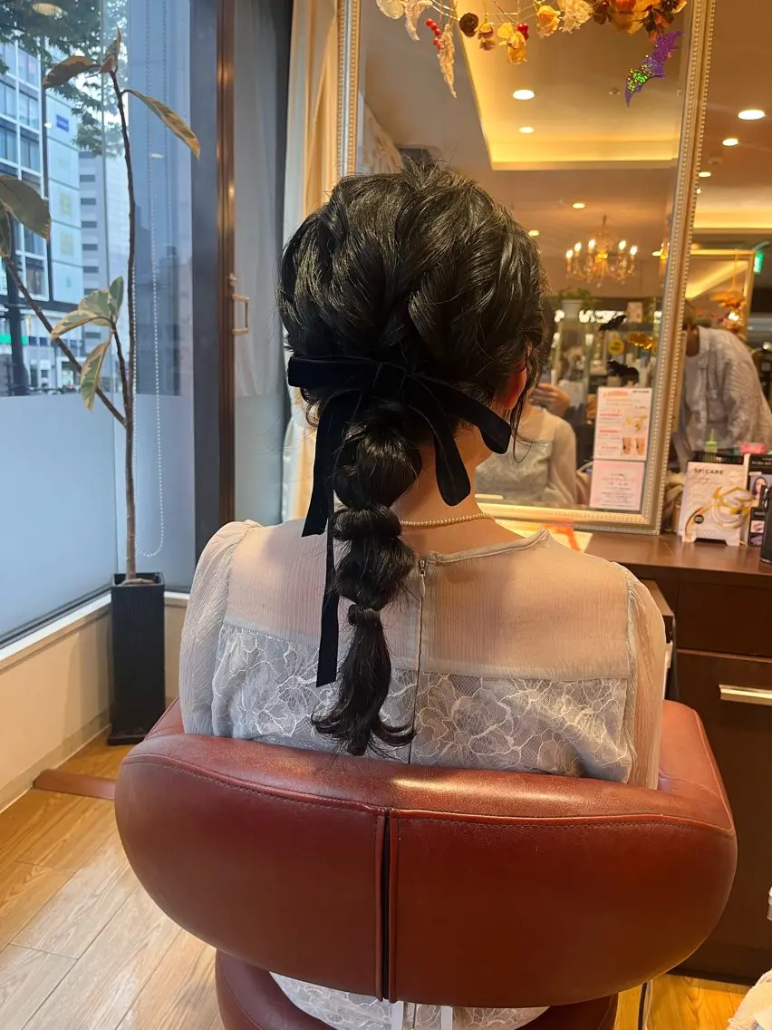 ヘアアレンジ ヘアセット 韓国ヘア🇰🇷 fuminaのヘアスタイル