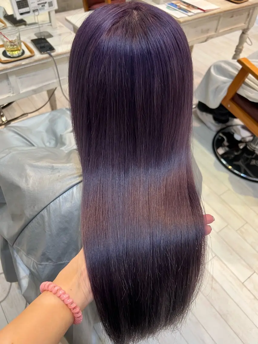 ロング カラー ブリーチ ケアブリーチ ダブルカラー 艶髪カラー️🫧 髪質改善特化👒莉子のヘアスタイル