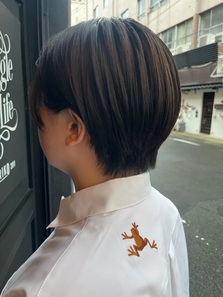 ショート 丸みショート ショートヘア 柿本 蘭のヘアスタイル