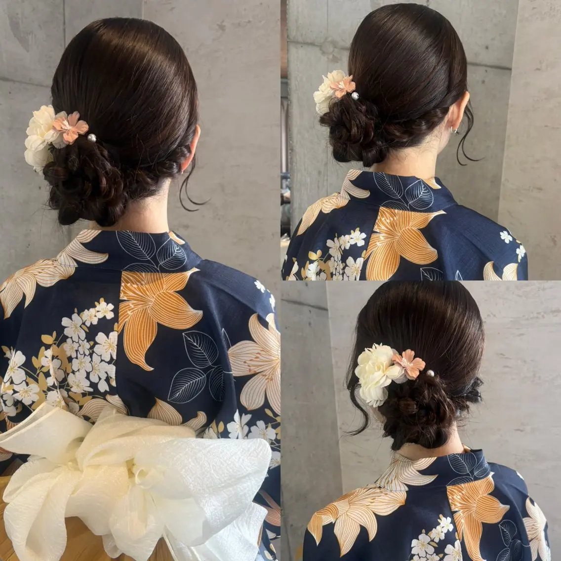 ロング ヘアアレンジ お団子ヘア 浴衣 着付け 美髪× ヘアセット✨Araiのヘアスタイル