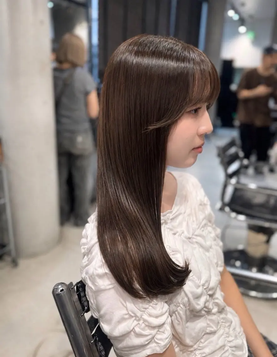 ロング カラー パーマ カット ヘアカラー トリートメント 艶髪縮毛矯正/透明感 カラー/YUKAのヘアスタイル