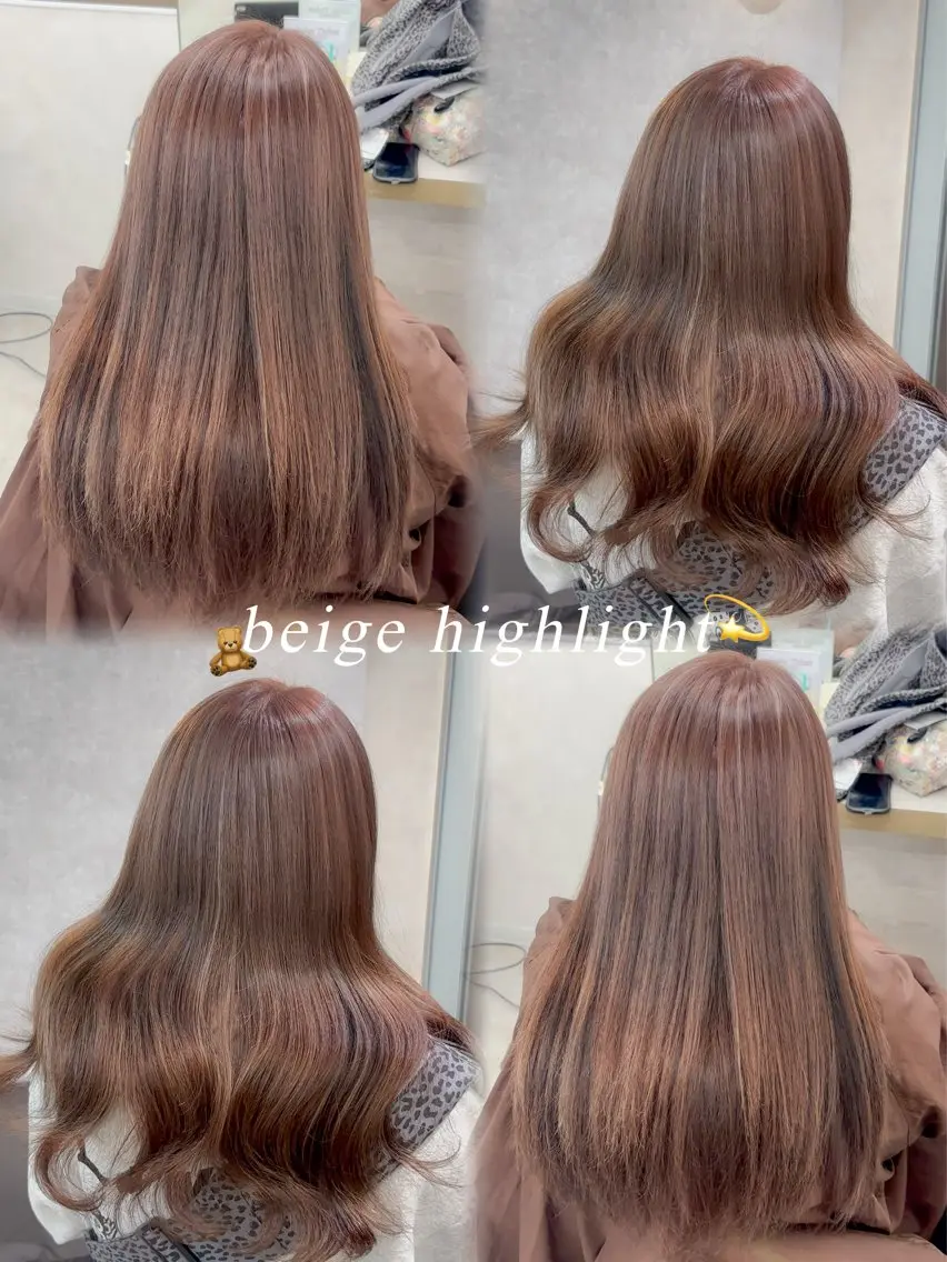 ロング カラー ベージュカラー ブリーチ ハイライトカラー イルミナカラー ハイライト ヘアカラー 暖色/髪質改善/ ツヤ髪🎀本田愛来のヘアスタイル