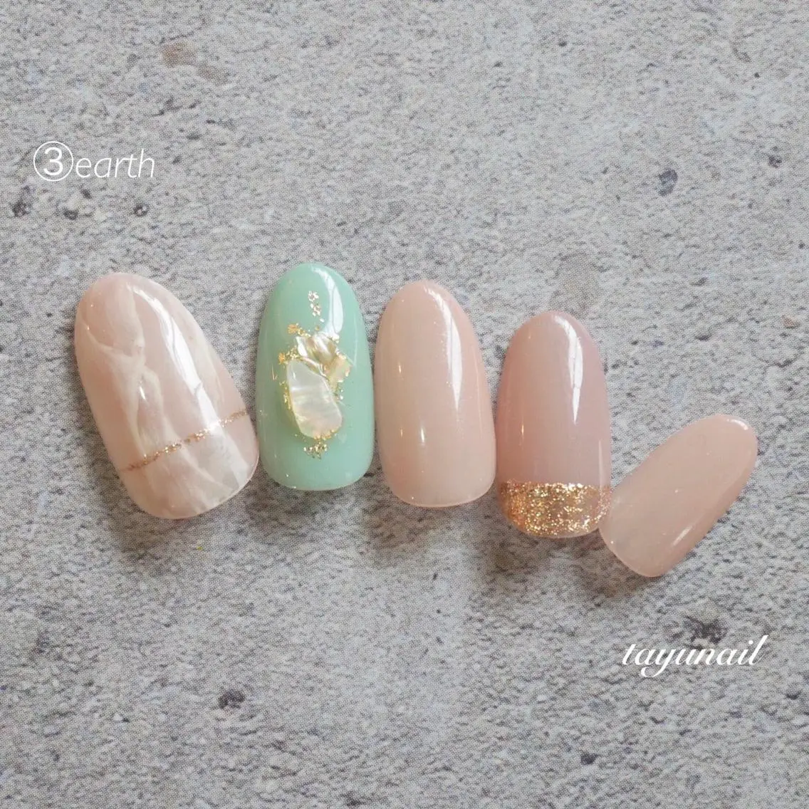 ネイル アートネイル ブルー フットネイル ジェルネイル パラジェル ネイルサロン 【たゆnail】のネイルデザイン