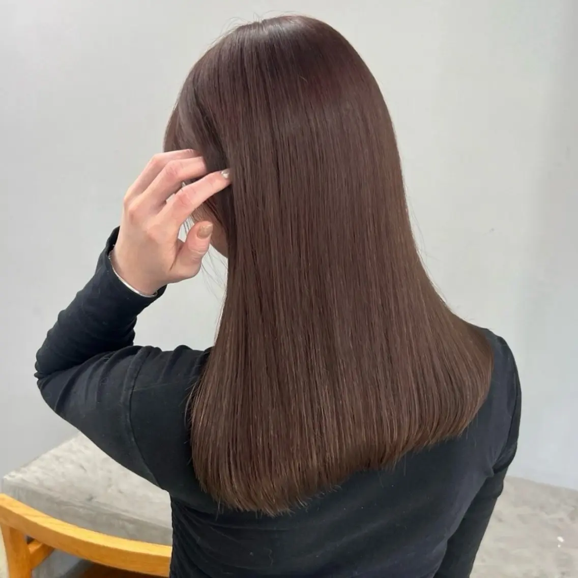 セミロング カラー カット ヘアカラー トリートメント akane/オリーブ /ボブパーマのヘアスタイル