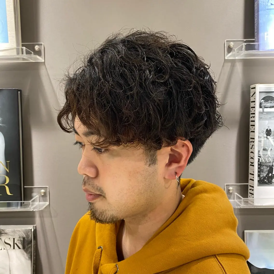 ショート パーマ メンズ メンズパーマ カット パーマ 橋本 琉磨のヘアスタイル
