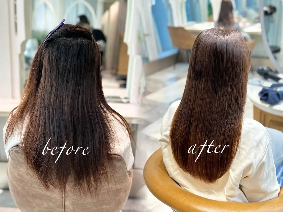 ロング 髪質改善 縮毛矯正 ダメージレス縮毛矯正 髪質改善【美冴】のヘアスタイル