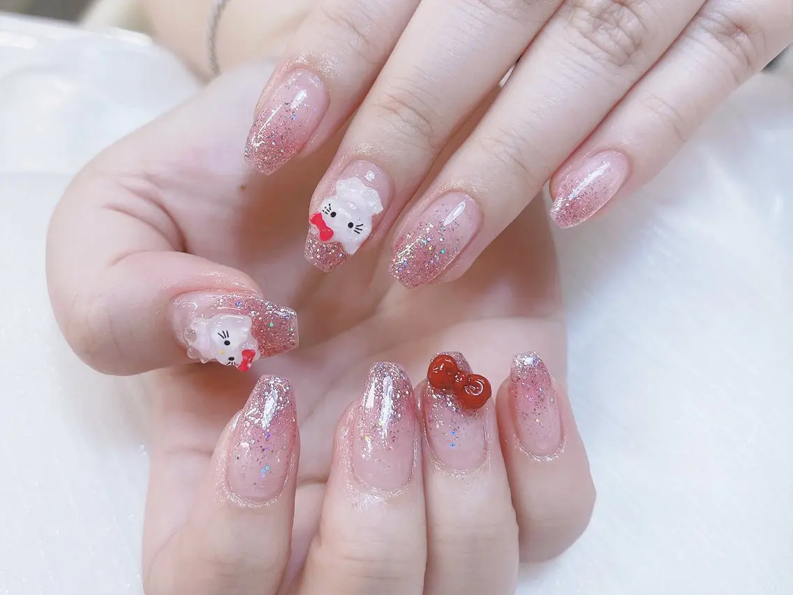 ネイル チークネイル 成人式 フレンチネイル グラデーション 氷ネイル・うるうるネイル ハンドネイル DUO MI nail salonのネイルデザイン
