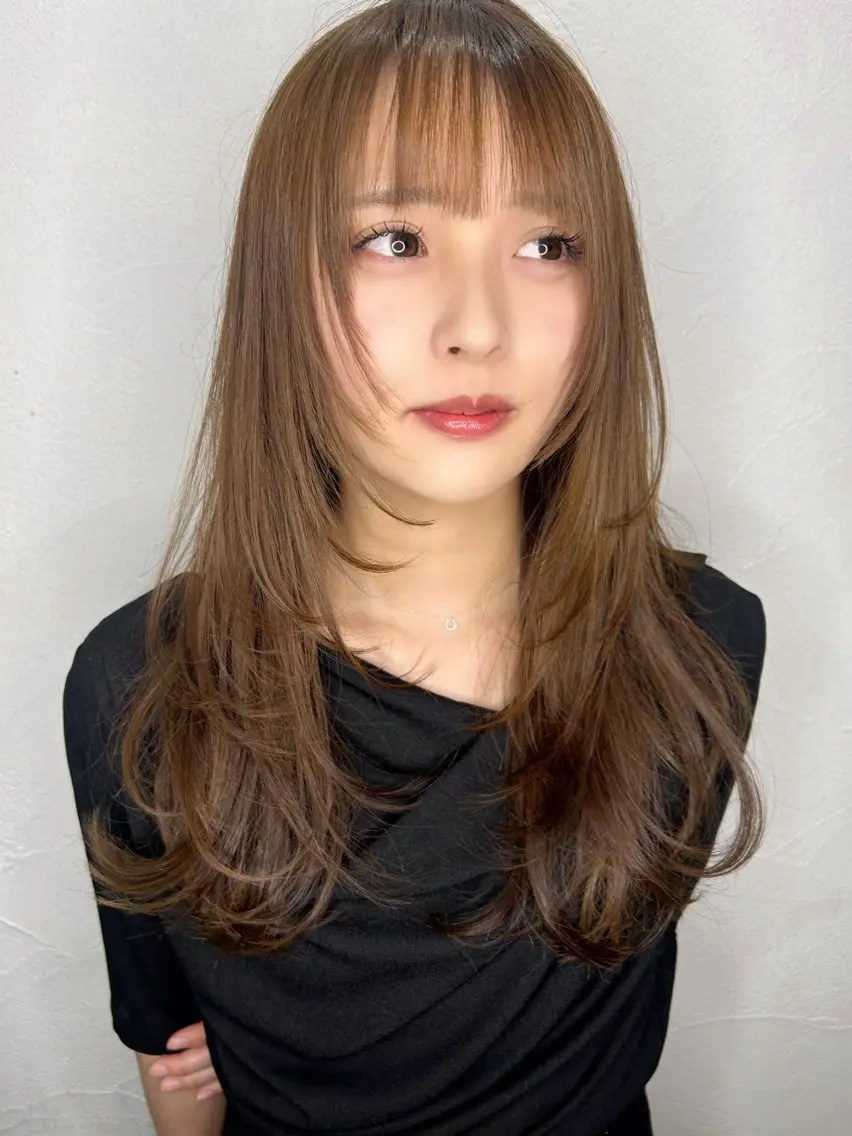 ロング カット ヘアカラー トリートメント 剣持友希/ifh iizuka/高崎のヘアスタイル
