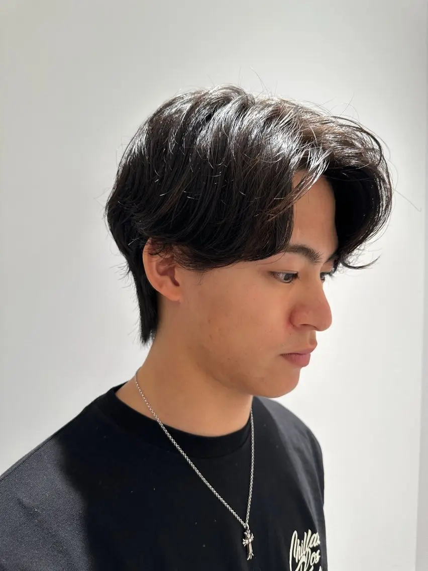 パーマ メンズ カット パーマ 橋本 七海のヘアスタイル