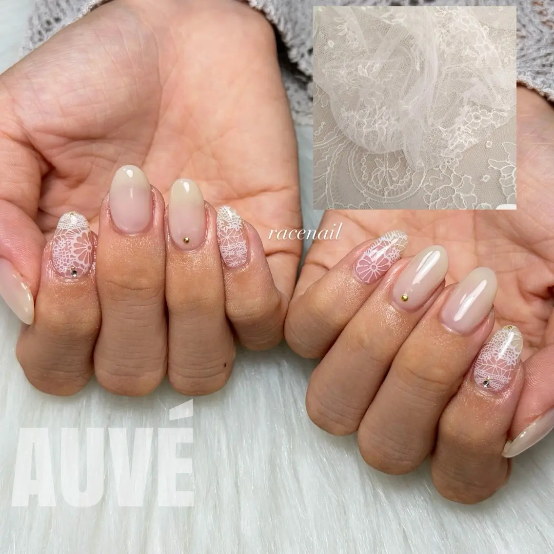 ネイル レース ハンドネイル Nail Salon 💎AUVÉのネイルデザイン