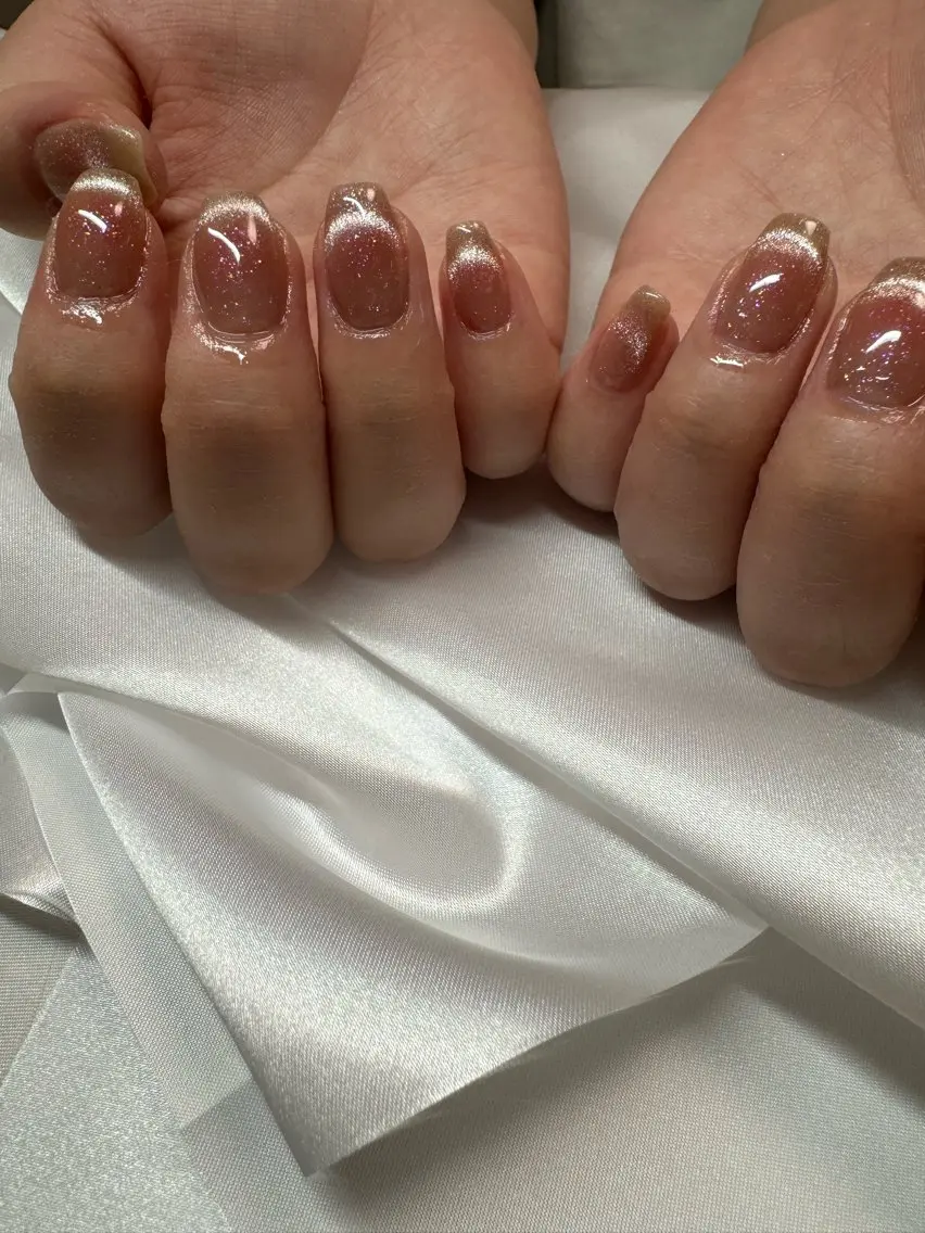 ネイル アートネイル フレンチネイル 韓国ネイル マグネットネイル ミラーネイル MH_ Nailのネイルデザイン